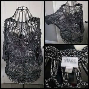 Suzy Shier Charcoal Knit  Sweater